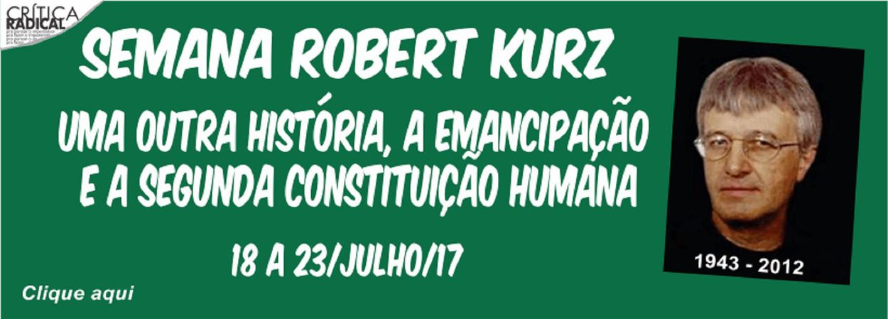 O movimento Crítica Radical abre hoje a "Semana Robert Kurz - A outra história e a segunda constituição humana", homenageando o filosofo e ensaísta alemão, morto em 18 de julho de 2012 e um dos fundadores do grupo Krisis, na década de 1990. A programação começou na manhã de hoje com uma camerata e o lançamento da publicação "A importância da crítica do valor e da crítica da dissociação-valor para a ciência da história", na Praça da Gentilândia