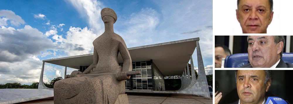 Primeira Turma do Supremo Tribunal Federal decidiu nesta tarde, por 3 votos a 2, substituir a prisão preventiva do ex-assessor do senador Zezé Perrella (PMDB-MG), Mendherson Souza Lima, por prisão domiciliar com medidas cautelares, como o uso de tornozeleira eletrônica; ele é apontado como uma das pessoas que transportaram o dinheiro pedido pelo senador Aécio Neves (PMDB-MG) à JBS; votaram a favor da libertação de Mendherson os ministros Marco Aurélio Mello, Alexandre de Moraes e Luiz Fux, que desempatou o julgamento; a divergência foi aberta pelo ministro Luis Roberto Barroso, acompanhado pela ministra Rosa Weber; 1ª Turma ainda vai julgar se aceita o pedido de prisão de Aécio