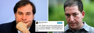 O jornalista Glenn Greenwald, um dos mais respeitados profissionais da imprensa global, já trata o deputado Rodrigo Maia (DEM-RJ) como o próximo presidente e se mostra perplexo com o fato de o Brasil, em pouco mais de um ano, migrar de um governo legítimo de centro-esquerda, o de Dilma Rousseff, para um de direita radical, sem que o eleitor tenha sido consultado; ou seja: golpe na veia; reportagem internacional da agência Reuters também trata Maia como provável presidente