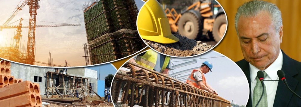 Recessão econômica agravada pelos políticos interessados em retirar a presidente eleita Dilma Rousseff por meio de um golpe parlamentar e a crise decorrente da Operação Lava Jato derrubaram a geração de riquezas do setor de construção civil pelo segundo ano seguido, em 2015; segundo o IBGE, o setor encolheu 9,6% em 2014, ano em que a Lava-Jato foi deflagrada, e 7,8% em 2015, ano em que a recessão se agravou; queda de receitas chegou a R$ 14,6 bilhões, encolhendo para R$ 172,61 bilhões
