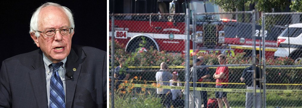 O senador e candidato derrotado nas primárias democratas para a presidência dos Estados Unidos em 2016, Bernie Sanders, disse nesta quarta-feira (14) que o homem que atirou contra vários congressistas republicanos em Alexandria, na Virgínia, trabalhou como voluntário de sua campanha; "Estou enojado por esse ato desprezível", afirmou Sanders após a divulgação da identidade do atirador, James Hodgkinson, que morreu posteriormente em um hospital da região