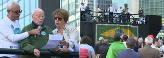 Na mais contundente prova de que o golpe de 2016 fracassou, alguns de seus protagonistas foram à avenida Paulista na tarde deste domingo, 30, para protestar contra o produto do golpe: Michel Temer; numa manifestação pífia, que reuniu no máximo 100 pessoas, as críticas a Michel Temer e em favor da operação Lava Jato foram o tom do ato; “Não é possível aguentarmos mais o que está acontecendo com o nosso país”, disse o jurista Hélio Bicudo, que assinou a peça de ficção que embasou o impeachment de Dilma Rousseff; evento também contou presenças do humorista Marcelo Madureira e do jurista Modesto Carvalhosa, que aproveitou para lançar sua candidatura indireta à presidência da República