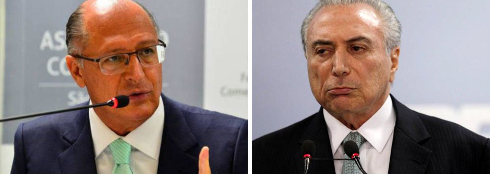 Ontem, o governador de São Paulo mandou o prefeito João Doria acalmar a rebelião das bases do tucanato, que queria abandonar o governo Temer; hoje, Geraldo Alckmin saiu pelo outro lado: "Quem disse que eu sou contra o desembarque? Se você pegar as minhas declarações lá atrás eu disse que o partido deveria apoiar o governo, as medidas de interesse para o país, sem necessariamente participar com ministro"; jornalista Fernando Brito diz que Alckmin "vai mostrando que tucano profissional sabe o poder do muro"