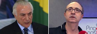 Em viagem recente a São Paulo, Michel Temer despistou a imprensa e foi visitar o jornalista Reinaldo Azevedo, ex-Veja e atual Rede TV, em seu apartamento
