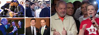 "Se usarmos a mesma conduta que Moro dispensou a Lula, podemos dizer que o juiz de Curitiba é amigo íntimo de grandes figuras golpistas da história recente do Brasil. Afinal, é de conhecimento público a foto em que ele aparece sorrindo e confraternizando ao lado de Michel Temer, Aécio Neves, Geraldo Alckmin e José Serra – todos, coincidentemente, investigados pela Lava Jato, mas vergonhosamente poupados de condenações. Nesse contexto, também podemos afirmar que Moro é um amigo íntimo do prefeito de São Paulo, João Dória, o garoto-propaganda das elites escalado para propagar o ódio contra Lula e o PT", diz a senadora Gleisi Hoffmann (PT-PR)