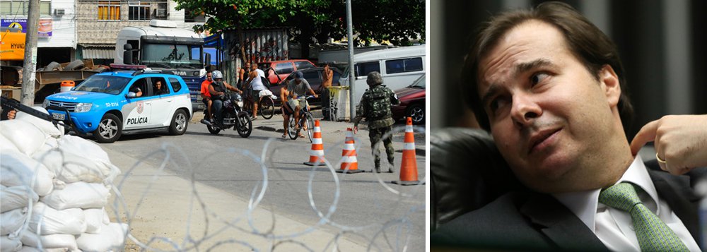 Promessa é de que a ação federal começará nos próximos dias; o presidente da Câmara, porém, que é do Rio de Janeiro, afirma que o Estado não aguenta esperar nem "horas"; "Nós precisamos sair da burocracia e entrar para a ação", afirma