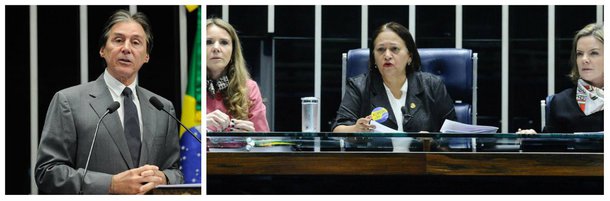 O presidente do Senado, Eunício Oliveira (PMDB), suspendeu a sessão aberta para discutir a reforma trabalhista após senadoras da oposição ocuparem a mesa do plenário, onde fica a cadeira do senador, e se recusarem a deixar o local; as senadoras oposicionistas que ocuparam os lugares na mesa são: Gleisi Hoffmann (PT-PR), Lídice da Mata (PSB-BA), Vanessa Grazziotin (PCdoB-AM), Fátima Bezerra (PT-RN) e Regina Sousa (PT-PI); as luzes da Casa foram desligadas e a transmissão também foi suspensa; oposição acusa Eunício de impedir o debate; Eunício Oliveira convocou uma reunião no gabinete da Presidência com diversos senadores e líderes para tratar da retomada da sessão
 

¶