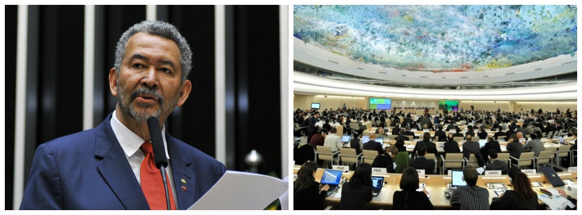 O deputado federal por Alagoas e presidente da Comissão de Direitos Humanos e Minorias da Câmara, Paulão (PT), já embarcou rumo à Suíça, onde ocorre a reunião do Conselho de Direitos Humanos da Organização das Nações Unidas (ONU); no entanto, viagem não contou com a colaboração do Itamaraty; Paulão vai expor os pormenores da situação brasileira, segundo ele, “agravada a partir do golpe que destituiu o mandato da presidenta Dilma Rousseff, em agosto de 2016”
