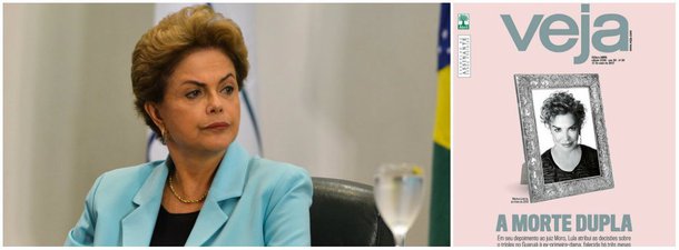 A presidente deposta Dilma Rousseff divulgou uma nota duríssima neste sábado, sobre a capa mais sórdida já publicada pela revista Veja em toda a sua história – a que usa a imagem da ex-primeira-dama Marisa Letícia para atacar o ex-presidente Lula; "Não foi suficiente a devassa sofrida em seu lar, vasculhado por policiais, na vida privada invadida, na pressão sobre filhos e netos. Não bastaram os grampos injustificados e as acusações sem provas que corroeram sua saúde. A revista Veja, desta semana, julga ser necessário ferir sua memória, atingindo tudo o que ela mais amou. Essa campanha perversa e sórdida de destruição da imagem do ex-presidente Lula usa do que há de pior no jornalismo para levantar as mais perversas calúnias e falsidades", diz Dilma