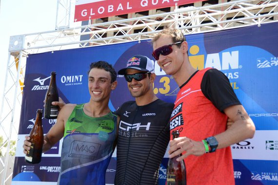 Com o tempo de 3h54, Igor Amorele confirmou o favoritismo e venceu a etapa do IronMan 70.3 em Palmas; em segundo lugar chegou Fellipe Santos, com tempo de 4h, e em terceiro, Reinaldo Colucci, em 4h04; este foi o primeiro IronMan 70.3 vencido no Brasil por Amorele, que liderou a prova do início ao fim; além desta edição, Amorele, que é de Santa Catarina, tem mais dois títulos 70.3, e outros dois IronMan Full