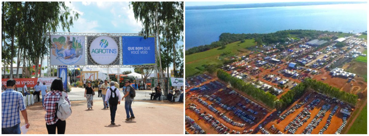 O secretário de Estado do Desenvolvimento da Agricultura e Pecuária, Clemente Barros, anunciou que a 17ª Feira de Tecnologia Agropecuária do Tocantins (Agrotins) bateu recorde de movimentação financeira e público; de acordo com o gestor, o evento contou com um público de 120 mil visitantes e um volume de negócios de R$ 652 milhões; emrelação ao ano passado, quando o balanço apontou R$ 451 milhões em negócios, a Agrotins movimentou, em 2017, R$ 201 milhões a mais