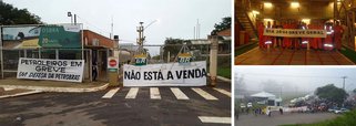 Os trabalhadores da Petrobras participam da greve geral desta sexta-feira, com "ampla adesão" dos funcionários de refinarias, plataformas de petróleo, termelétrica e terminais, de acordo com nota desta manhã publicada pela Federação Única dos Petroleiros (FUP); "A greve dos petroleiros começou no final da noite... com os ônibus fretados pela Petrobras e Transpetro (subsidiária de transporte) chegando vazios às refinarias e aos terminais. Não está havendo troca de turnos nas unidades", afirmou a FUP