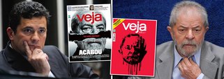 Embora já tenha dedicado dezenas de capas para decretar a morte do ex-presidente Luiz Inácio Lula da Silva, tendo chegado até a, numa delas, arrancar-lhe a cabeça, Veja ainda não desistiu; neste fim de semana, Lula volta a ser capa da revista que, ao estilo de Galvão Bueno, decreta: "Acabou"; o pretexto desta vez é a delação de Léo Pinheiro, da OAS, que o acusa de ser dono do "triplex do Guarujá" e de mandá-lo destruir provas; Veja, no entanto, afirma que Lula não será preso, mas, apenas, condenado em primeira e em segunda instâncias, para, assim, ficar impedido de concorrer à presidência; sem o veto judicial, Lula seria eleito mais uma vez, se as eleições fossem hoje