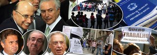 Destruição da economia brasileira, decorrente da aliança entre PSDB e PMDB, prossegue; dados divulgados nesta sexta-feira 31 pelo IBGE revelam que o Brasil tem hoje 13,5 milhões de desempregados; a taxa de desocupação foi de 13,2% no trimestre encerrado em fevereiro de 2017, com altas de 1,3% frente ao trimestre anterior; mais cedo, Banco Central divulgou que a recessão acumulada em doze meses é de 3,99%; responsáveis pela tragédia são nomes como Eduardo Cunha, ontem condenado a 15 anos e quatro meses de prisão, Aécio Neves, que ateou fogo ao País após perder as eleições, Michel Temer, que aprofundou a recessão, e Fernando Henrique Cardoso, que avalizou o golpe, que já está prestes a completar um ano