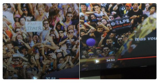 A segunda temporada da série "Sense8", produzida pelo Netflix, traz uma cena gravada no Brasil, onde mostra a Parada LGBT de São Paulo, realizada em maio de 2016 na Avenida Paulista; no público, é possível ver um cartaz com a palavra "Golpe", substituindo a letra "o" pelo símbolo da Globo, e outro com "Fora Temer"; imagens viralizaram nas redes sociais