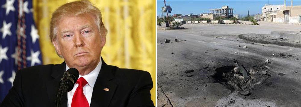 Jornalista Fernando Brito diz que com seus 59 mísseis Tomahawk, Donald Trump acertou mais do que uma base aérea no remoto deserto sírio; "Atingiu em cheio seu primeiro alvo: recuperar algum suporte interno, depois das frustrações políticas e judiciais de suas ações 'machoman' contra imigrantes. Causou danos severos às crescentes especulações e “saias-justas” sobre a história de agir em cooperação com o russo Vladimir Putin. Mostrou ousadia em relação aos chineses ao ordenar o ataque com o presidente chinês Xi Jinping em pleno território americano, onde chegou ontem para uma visita de dois dias", afirma