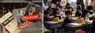 Governo do Japão acha adequada a citação de excertos do livro de Adolf Hitler "Mein Kampf" nos manuais escolares, declarou em entrevista coletiva o vice-secretário geral do governo japonês, Koichi Hagiuda; "Existem exemplos de utilização de materiais educativos com citações parciais de "Mein Kampf " para refletir sobre o ambiente histórico da época em que este livro foi escrito. São usadas não com sentido positivo, mas com sentido negativo ", diz Hagiuda
