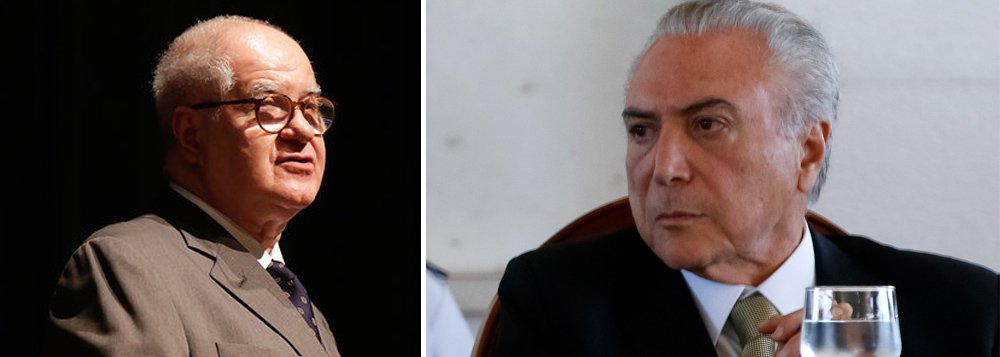 Na entrevista deste domingo no Estado de S. Paulo, Michel Temer diz que foi o jornalista Elio Gaspari quem o convenceu a ficar na presidência da República, contra a vontade de 92% dos brasileiros