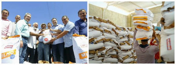 O governo de Alagoas entregou a produtores da agricultura familiar de oito municípios do Alto Sertão alagoano 23,5 mil quilos de sementes de feijão, milho e sorgo; distribuição beneficiou mais de 11 famílias dos municípios de Delmiro Gouveia, Água Branca, Canapi, Piranhas, Mata Grande, Pariconha, Olho D'Água do Casado e Inhapi