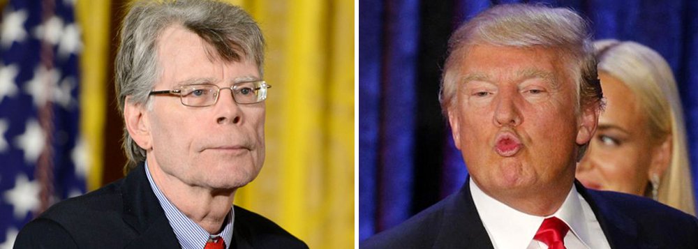 O escritor americano Stephen King, autor dos clássicos de terror, acha que acesso do presidente norte-americano Donald Trump ao "botão nuclear" é muito mais assustador do que qualquer história de terror escrita por ele, afirmou ele em seu Twitter