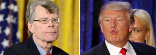 O escritor americano Stephen King, autor dos clássicos de terror, acha que acesso do presidente norte-americano Donald Trump ao "botão nuclear" é muito mais assustador do que qualquer história de terror escrita por ele, afirmou ele em seu Twitter