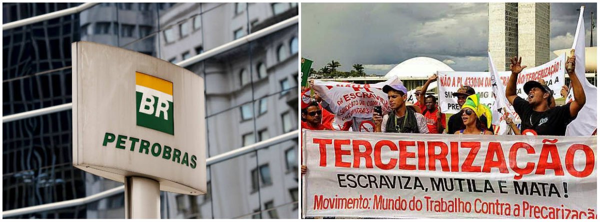 "Na última semana, no dia 31 de março, quando as centrais sindicais protestavam contra a lei que amplia sem restrições a terceirização para todas as atividades e setores econômicos do país, mais dois trabalhadores terceirizados da Petrobrás morreram em um acidente na Bahia", informa a Federação Única dos Petroleiros, que ressalta que "a relação direta entre terceirização e precarização se revela na pior das consequências deste processo: a morte por acidentes de trabalho"; os dois eram funcionários da empresa Relimp, de acordo com a FUP