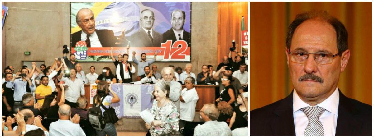 O PDT gaúcho confirmou a saída da base aliada do governo José Ivo Sartori (PMDB);em reunião na sede do partido, em Porto Alegre, somente sete dos presentes defenderam a permanência. Havia cerca de 300 votantes no diretório estadual; “Não basta sair do governo, temos que votar contra, falar contra esse governo. Todos precisam deixar os cargos no Executivo e passar a militar pelo PDT”, disse