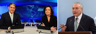 Globo atira Michel Temer ao mar; um ano depois de colocá-lo no poder por meio de um golpe mandrake, emissora da família Marinho deixa claro, no Jornal Nacional, que Temer virou bagaço de laranja; noticiário também exibe os áudios em que Temer avaliza a compra do silêncio de Eduardo Cunha; Globo já prepara seu plano B para substituir Michel Temer e encontrar outro nome, menos sujo, para levar adiante sua agenda; primeira fala de William Bonner foi sobre a fala "nada republicana" de Temer