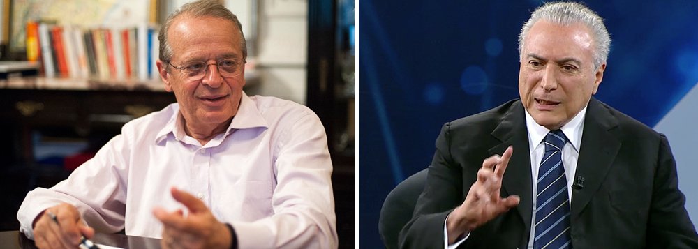 Ex-ministro da justiça Tarso Genro disse que o sinal cristalino da queda de Temer está no desembarque da Globo do seu governo; para o político gaúcho, a mídia fez uma espécie de "mea-culpa" ao desembarcar do governo de Michel Temer. "Como as delações da JBS saíram junto com as gravações, ou seja, combinadas com provas, a mídia caiu em uma armadilha em que é obrigada a tomar uma posição pública como se fosse um desague natural de posições anteriores. É uma espécie de mea-culpa­, já que as acusações contra Temer e PSDB são infinitamente mais sustentáveis do que as que pesam contra Lula, que vinha sendo o alvo do noticiário", afirmou