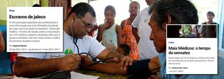 Revista Veja tem mudado de opinião sobre ações iniciadas pelo governo da presidente deposta Dilma Rousseff; um dos braços do golpe parlamentar na mídia, Veja já disse, por meio do colunista Augusto Nunes, que o Mais Médicos era "tráfico de escravos de jaleco"; agora, no governo de Michel Temer, descobriu que o programa, que levou médicos aos rincões do País e às periferias das grandes cidades, de fato funciona; "VEJA mostra o dia a dia de profissionais de três nacionalidades diferentes na Bahia e explica a razão primordial da manutenção do projeto: ele funciona", diz a edição da revista deste fim de semana