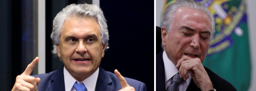 "Diante da gravidade do quadro e com a responsabilidade de não deixarmos o Brasil mergulhar no imponderável, só nos resta a renúncia do presidente Michel Temer e a mudança na Constituição. É preciso aprovar a antecipação das eleições presidencial e do Congresso Nacional", diz o senador Ronaldo Caiado (DEM-GO)