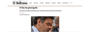 "Ele é um dos principais culpados, sim, pela crise de credibilidade política que assola o país, não só por seus malfeitos, como por sua postura. Primeiro, deslegitimou o pleito e, por meio do partido que controla(va), reivindicou recontagem de votos. Depois, processou a chapa vitoriosa, o que pode levar, ironicamente, à cassação de Temer no mês que vem pela Justiça Eleitoral. Por fim, o ódio e o inconformismo, movidos por sua obstinação pessoal e pela contrariedade de ter perdido em casa (em Minas, não em Ipanema) resultaram no golpe parlamentar, que teve entre os tucanos seus mais contumazes fiadores", diz o jornalista João Gualberto Jr, no jornal O Beltrano