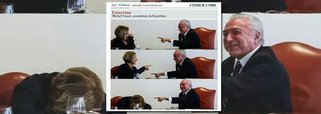Internautas já criam e recriam um eventual diálogo que teria sido vivenciado pela colunista Eliane Cantanhêde e Michel Temer no momento das fotos dos bastidores da entrevista concedida pelo peemedebista ao Estadão; "Eles chamam você de jornalista? Sim! E você de presidente? Sim! Hahahahaha...", sugeriu o DCM