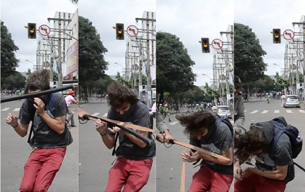 A Polícia Militar de Goiás afastou das ruas o capitão Augusto Sampaio de Oliveira Neto, subcomandante da 37ª Companhia Independente, em Goiânia; decisão foi tomada após agressão ao estudante universitário Mateus Ferreira da Silva, 33 anos, em manifestação na última sexta-feira (28); o estudante continua internado em estado grave, em Goiânia; segundo o comandante-geral da Polícia Militar de Goiás, coronel Divino Alves de Oliveira, o capitão continua exercendo funções administrativas