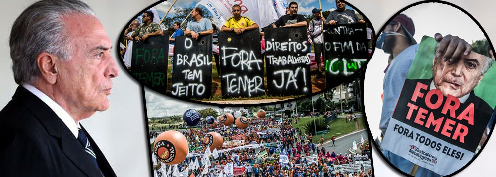 "O colapso do governo Temer está claro e só resta uma questão para os patrões do golpismo de coalizão: como impedir que sua queda seja empregada pela população para enterrar o projeto de reformas e restaurar a democracia através de Diretas-Já", escreve Paulo Moreira Leite, articulista do 247. Conforme PML, o protesto vitorioso de Brasília mostrou que a "relação de forças na sociedade se modificou, os diques de contenção arrebentaram e a questão do momento é permitir que a vontade da base possa se expressar no poder político"; conforme o articulista, ''quanto mais Temer for mantido em seu cargo, maiores serão as mobilizações que exigem sua queda. Mais desmoralizados ficarão aqueles que permanecerem a seu lado" 