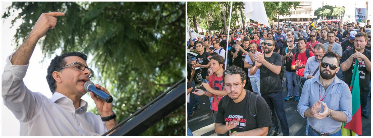 Servidores públicos estaduais retornaram à Praça da Matriz, para acompanhar a sessão plenária da Assembleia Legislativa e pressionar os deputados a votarem contra o pacote enviado em novembro de 2016, pelo governo José Ivo Sartori (PMDB), e que ainda não foram votados; Mais uma vez, o governo decidiu não colocar em votação os projetos de privatização da Companhia Estadual de Energia Elétrica (CEEE), Companhia Riograndense de Mineração (CRM) e Sulgás, pois não conta com a maioria necessária para a sua aprovação; "Vamos entregar todo o patrimônio público do Estado e aumentaremos a nossa dívida em R$ 30 bilhões", questionou o deputado Jeferson Fernandes (PT)