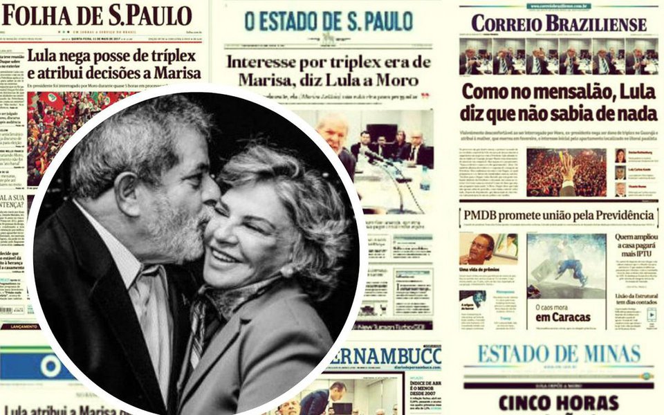 "Onde estava a sororidade das jornalistas e dos jornalistas da grande mídia quando Marisa faleceu em decorrência de todo esse processo político, jurídico e midiático que a Lava Jato criou? Não só não houve apoio como o assunto pareceu proibido", diz a jornalista Cíntia Alves sobre os ataques da mídia ao depoimento do ex-presidente Lula ao juiz Sérgio Moro; "O feminismo (de ocasião) se recolheu, ainda, quando delatores passaram a dizer que Marisa pediu reforma em sítio, mas era segredo. Pediu reforma em triplex, mas era segredo. Pediu terreno para Instituto Lula, mas era segredo. Ninguém presenciou a renião, só o delator e Marisa", afirmou