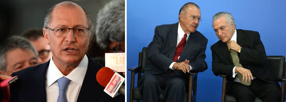 O governador Geraldo Alckmin descobriu que sua chance de se eleger presidente depende de se afastar de Michel Temer, denunciado por corrupção, organização criminosa e obstrução judicial, além de rejeitado por mais de 90% dos brasileiros; segundo Alckmin, quem estiver com Temer será derrotado, assim como ocorreu com os aliados de José Sarney em 1989