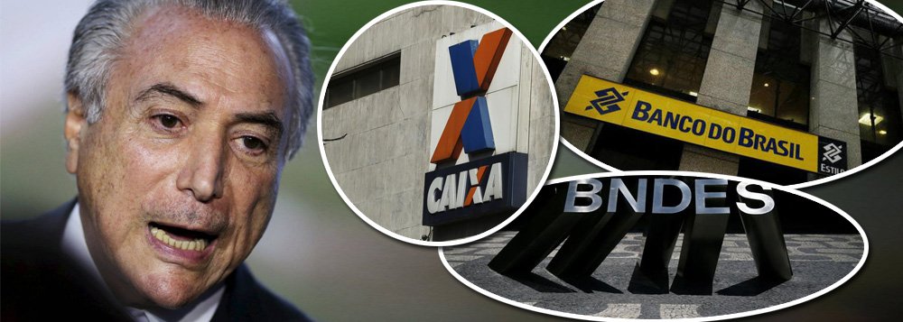 Estoque de crédito dos bancos públicos já caiu quase R$ 100 bilhões desde o início do governo Temer, em maio de 2016; somente neste ano, a queda no estoque dos bancos públicos é de 2,5%, ou R$ 43,7 bilhões; o crédito privado também não teve um bom desempenho, mas acabou ficando com um estoque praticamente estável em termos nominais no mesmo período; entre os motivos para a queda do financiamento público estão a reorientação da política econômica, com redução do papel do Estado na economia, a queda na demanda por crédito em decorrência da recessão econômica, aumento da inadimplência e das provisões e ajustes de bancos estatais; retração se concentra basicamente nas operações de crédito direcionado do BNDES