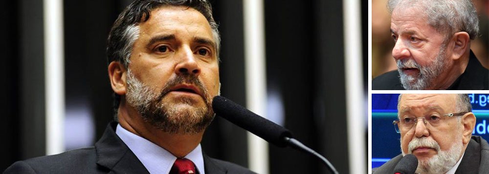 Deputado denuncia vazamento na imprensa de um depoimento secreto e sigiloso antes mesmo de ele ter acontecido; o jornal Valor Econômico e o site O Antagonista publicaram que Léo Pinheiro, da OAS, "afirmará que a propriedade do apartamento 164-A do edifício Solaris, no Guarujá, é mesmo do ex-presidente Luiz Inácio Lula da Silva"; o ex-executivo da empreiteira tem depoimento marcado para esta tarde com o juiz Sergio Moro; "Isso é criminoso e revelador, de que é um depoimento pré-combinado. É uma farsa, que tem um único objetivo: criar provas que nunca apareceram para justificar uma condenação ilegal de um presidente como Lula", afirma Pimenta