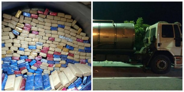 Cerca de 4 toneladas de maconha foram apreendidas pela Polícia Rodoviária Federal neste domingo (7), no município de Jaguaribe. A droga estava em um caminhão tanque e foi descoberta após uma fiscalização de rotina para identificar alcoolemia. É a maior apreensão deste tipo de droga da história no Estado