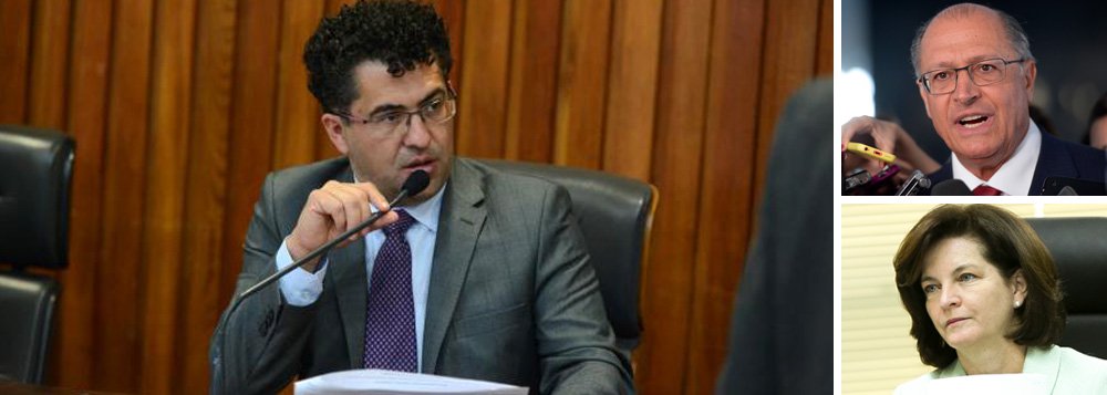 O líder do PT na Assembleia Legislativa de São Paulo, deputado Alencar Santana Braga, questionou qual será a posição da PGR diante do inquérito da contra o governador Geraldo Alckmin (PSDB), após a posse de Raquel Dodge; "Será que agora o inquérito da delação Odebrecht contra Alckmin, o Santo, anda, ou vai continuar na geladeira?", perguntou o petista; em delação, três executivos da empreiteira informaram que o tucano recebeu R$ 10,3 milhões da empresa nas campanhas de 2010 e 2014, via caixa dois