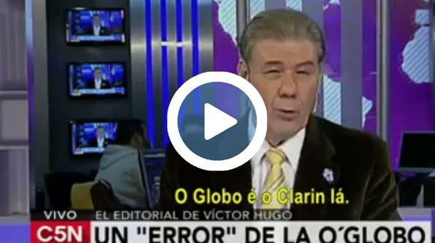 Apresentador do jornal 'El Diário', do canal C5N, critica duramente a TV Globo por ter anunciado que trecho da delação premiada da JBS indicava que haveriam contas de propina no exterior em nomes de Lula e Dilma, nas quais teriam sido depositados US$ 150 milhões; com isso, afirmou o apresentador, a Globo tentou "confundir a opinião pública"; a emissora retificou a notícia "por uma única fez, muito rapidamente", quando informou que as contas, "na verdade", estavam em nome do empresário Joesley Batista, criticou ainda o jornalista; assista