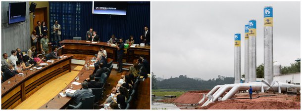 Após ação da bancada do PT na Assembleia Legislativa de São Paulo (Alesp), foi barrado o projeto do governador Geraldo Alckmin que intensifica a privatização da Sabesp, com a criação de uma holding para levar a empresa ao mercado de negócios; deputados petistas propõem que os recursos dos dividendos obtidos a partir da holding sejam destinados prioritariamente em serviços de saneamento básico a 100% da população do estado