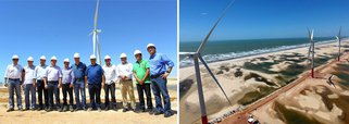O Maranhão ganhou o primeiro empreendimento que aproveitará a força dos ventos para produzir energia limpa e sustentável; o Complexo Eólico Delta 3, da Omega Energia, entrou em fase final de instalação, entre as cidades de Barreirinhas e Paulino Neves; ao lado dos executivos da empresa, o governador Flávio Dino acionou o primeiro aerogerador do parque, que recebeu investimentos de cerca de R$ 1,5 bilhão; o complexo terá 96 aerogeradores e está com mais de 60% das obras concluídas; a previsão é de atingir 100% no início do segundo semestre deste ano
