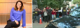 A jornalista Cristiane Pelajo, da Globonews, ignorou o ato que gritava "Dirceu guerreiro do povo brasileiro" e narrou apenas que havia "muitas manifestações e protestos contra essa soltura do ex-ministro José Dirceu", diante da cena em que Dirceu chegava ao prédio da Justiça Federal em Curitiba, após ser solto do Complexo de Pinhais, na região metropolitana de Curitiba, onde ficou preso por quase dois anos