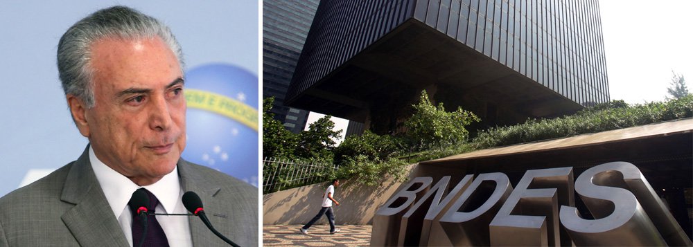Desembolsos feitos pelo Banco Nacional de Desenvolvimento Econômico e Social (BNDES) no primeiro bimestre deste ano somaram R$ 10 bilhões, dos quais R$ 5,3 bilhões foram liberados em fevereiro.; em comparação ao acumulado janeiro/fevereiro do ano passado, houve retração de 16%.; segundo a instituição, resultado ainda é reflexo da redução de investimentos observada na economia; BNDES observou, entretanto, que já é sentida uma diminuição no ritmo de redução dos desembolsos desde o segundo semestre de 2016, ou seja, pouco após o golpe parlamentar que levou Michel Temer ao poder