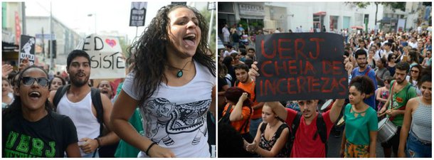 Comunidade acadêmica da Universidade do Estado do Rio de Janeiro (Uerj) promoveu novo ato em defesa da instituição, que vive a pior crise financeira de sua história; professores, funcionários e estudantes fizeram vários protestos desde janeiro para denunciar o abandono da universidade; salários e bolsas estão atrasados há mais de dois meses, bem como o 13º salário de 2016, e faltam recursos para a manutenção do campus e das 13 unidades espalhadas pelo estado