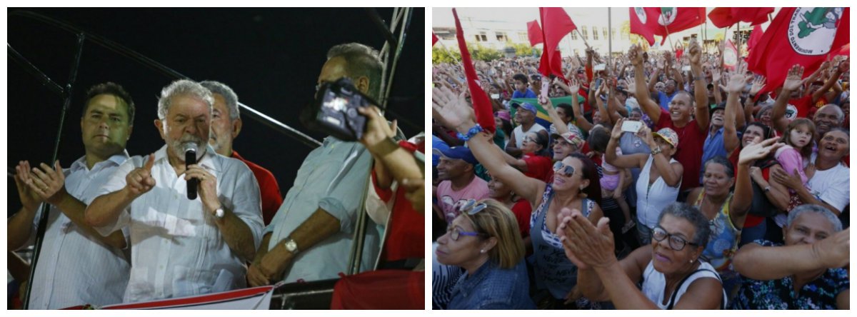 Assim que atravessou o Velho Chico de balsa para chegar à cidade de Penedo, em Alagoas, o ex-presidente Luís Inácio Lula da Silva (PT) foi recebido por militantes, autoridades, e logo depois subiu num trio elétrico; em seu discursou atacou o presidente Michel Temer (PMDB) e as reformas defendidas por seu governo; Lula disse que as "propostas destroem as conquistas dos trabalhadores" e que se nada acontecer até 2018 ele "vai mostrar como é que se governa para o povo sem viver pensando em cortes"