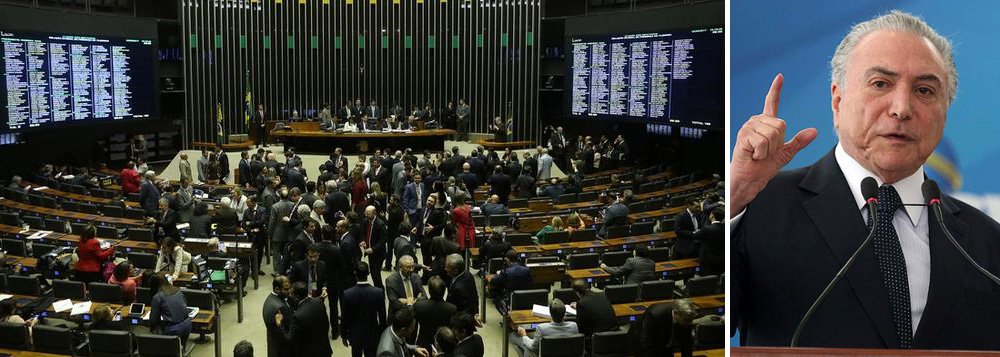 A colunista do 247 Tereza Cruvinel avalia que a oposição pode fazer Michel Temer "sangrar" ao longo do processo de votação da segunda denúncia - por organização criminosa e obstrução da Justiça - pela Câmara; segundo ela, a oposição deverá usar o recurso de obstrução da pauta, evitando o quórum mínimo necessário, para que a sangria continue; "Não temos votos para ganhar mas eles não têm 342 para garantir a votação. A arma que nos resta é a obstrução, impedindo que Temer enterre a denúncia, condenando-o a ficar no cargo mas sangrando, com esta faca no pescoço. Para o Brasil não fará diferença porque Temer já não governa, quem governa é o Meirelles", confirma o deputado Silvio Costa (Avante-PE)